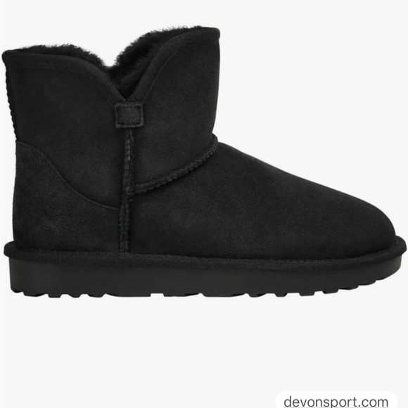 Kirkland Black Shearling Scalloped Edge Boot Size 7 - Picture 15 of 15